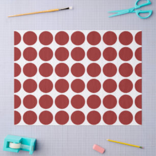 Red Polka Dots on White Tissue Paper