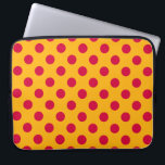 Red polka dots on yellow laptop sleeve<br><div class="desc">Red polka dots on yellow</div>