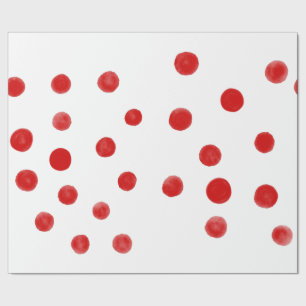 Red polka dots organic Rupydetequila art Wrapping Paper