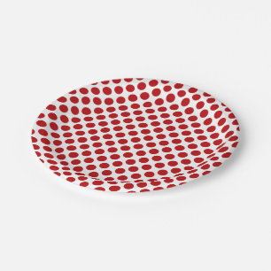 Red Polka Dots Paper Plate