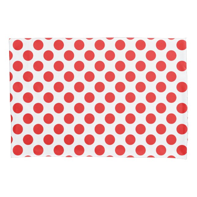 Red Polka Dots Pillowcase (Front)