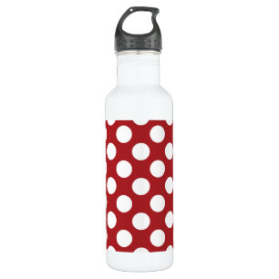 Red Polka Dots, Polka Dot Pattern, Dots, Dotted 710 Ml Water Bottle