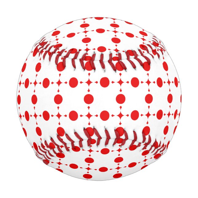 Red Polka Dots, Polka Dot Pattern, Dots, Dotted Baseball (Back)