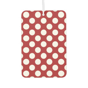 Red Polka Dots, Polka Dot Pattern, Dots, Dotted Car Air Freshener