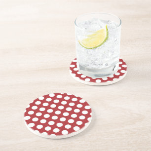 Red Polka Dots, Polka Dot Pattern, Dots, Dotted Coaster