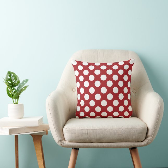 Red Polka Dots, Polka Dot Pattern, Dots, Dotted Cushion (Chair)