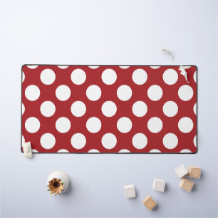 Red Polka Dots, Polka Dot Pattern, Dots, Dotted Desk Mat