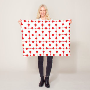 Red Polka Dots, Polka Dot Pattern, Dots, Dotted Fleece Blanket
