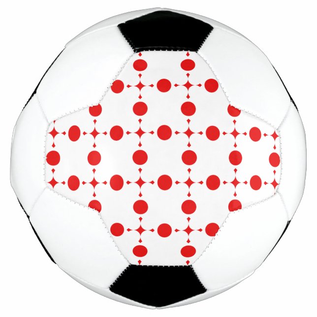 Red Polka Dots, Polka Dot Pattern, Dots, Dotted Football (Front)