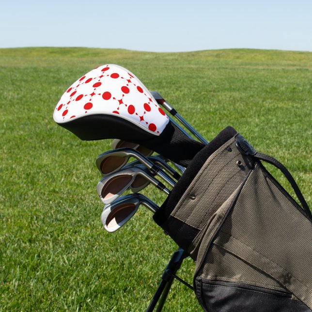 Red Polka Dots, Polka Dot Pattern, Dots, Dotted Golf Head Cover (In Situ)