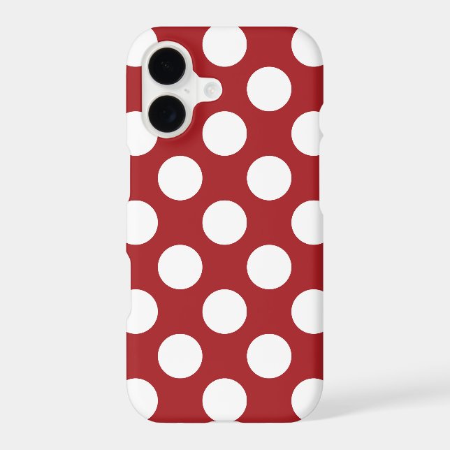 Red Polka Dots, Polka Dot Pattern, Dots, Dotted iPhone Case (Back)