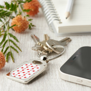Red Polka Dots, Polka Dot Pattern, Dots, Dotted Key Ring