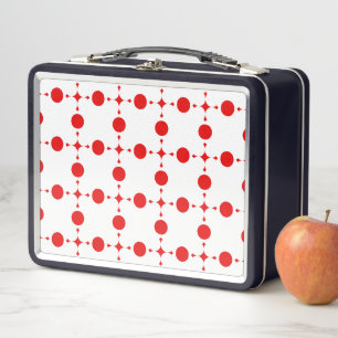 Red Polka Dots, Polka Dot Pattern, Dots, Dotted Metal Lunch Box