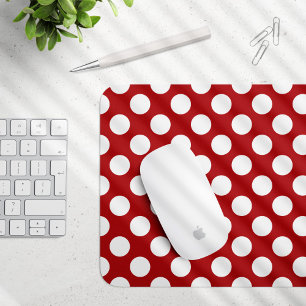 Red Polka Dots, Polka Dot Pattern, Dots, Dotted Mouse Mat