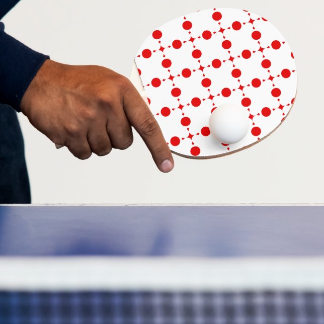 Red Polka Dots, Polka Dot Pattern, Dots, Dotted Ping Pong Paddle (Insitu)
