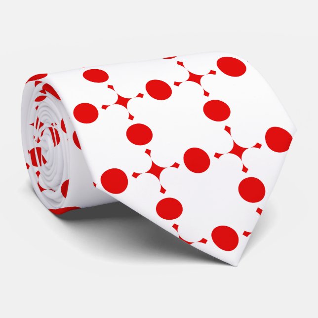 Red Polka Dots, Polka Dot Pattern, Dots, Dotted Tie (Rolled)