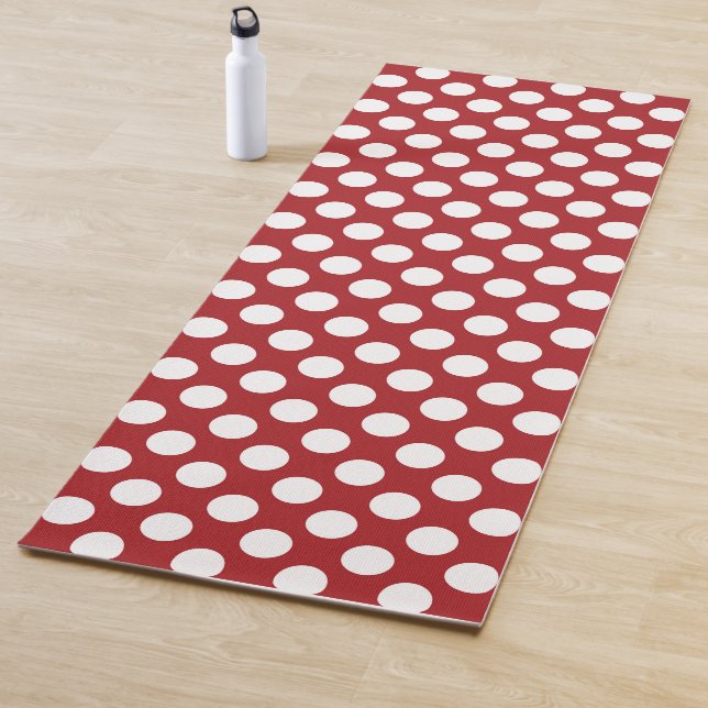Red Polka Dots, Polka Dot Pattern, Dots, Dotted Yoga Mat (In Situ)