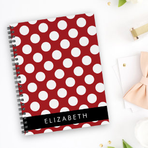 Red Polka Dots, Polka Dot Pattern, Your Name Planner