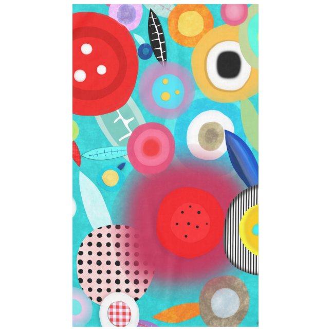 Red Polka Dots Table cloth (Front)