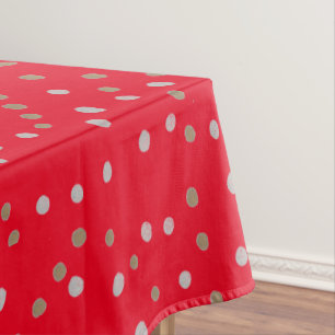 Red Polka Dots Tablecloth