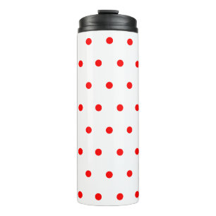 Red Polka Dots Thermal Tumbler