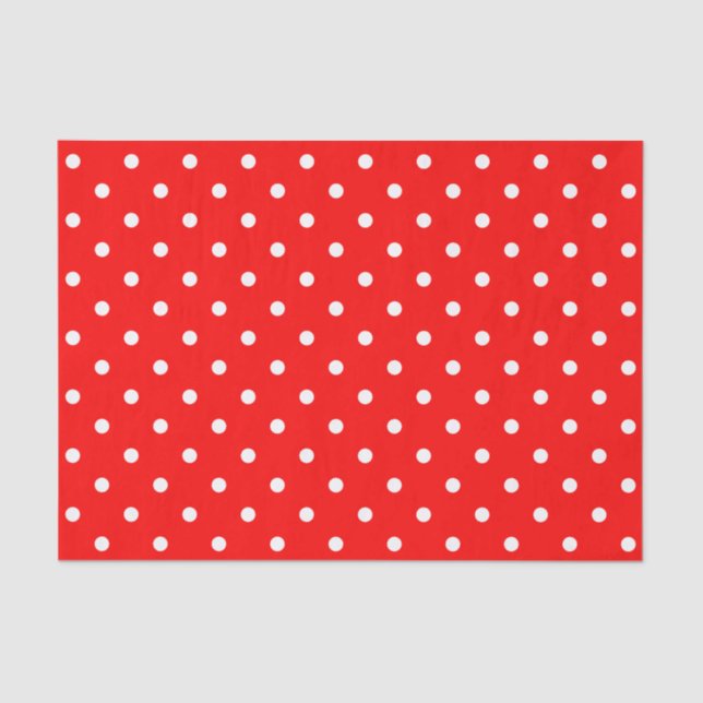 Red Polka Dots Tissue Paper (Front)