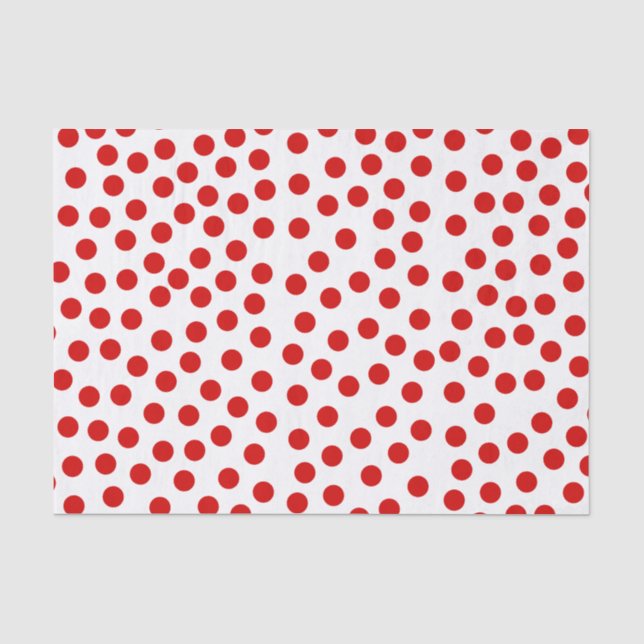 Red Polka Dots Tissue Paper (Front)