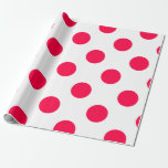 Red Polka Dots White Christmas Template Trendy Wrapping Paper<br><div class="desc">Red Polka Dots White Christmas Template Trendy Elegant Matte Wrapping Paper.</div>