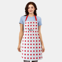 Red Polka Dots White Custom Name Colourful Cute