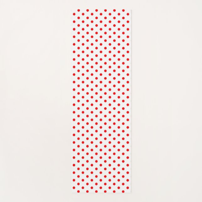 Red Polka Dots Yoga Mat (Front)