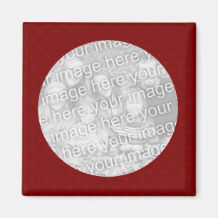 Red Polkadot Photo Magnet Template