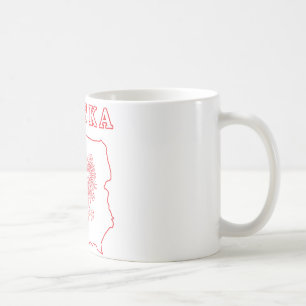Red Polska Map With Eagle Coffee Mug