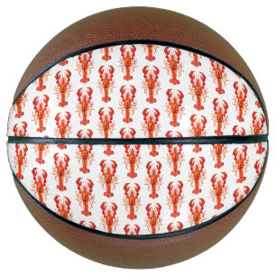 Red polygonal lobster basketball