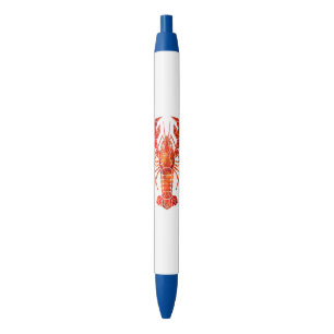 Red polygonal lobster black ink pen