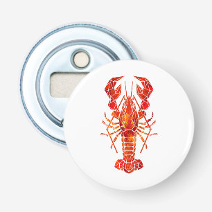 Red polygonal lobster bottle opener