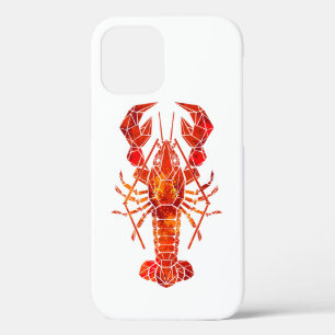 Red polygonal lobster iPhone 12 case