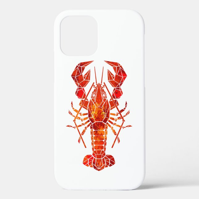 Red polygonal lobster Case-Mate iPhone case (Back)