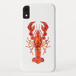 Red polygonal lobster iPhone XR case