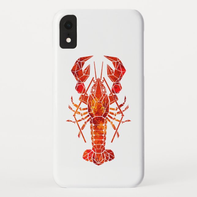 Red polygonal lobster Case-Mate iPhone case (Back)