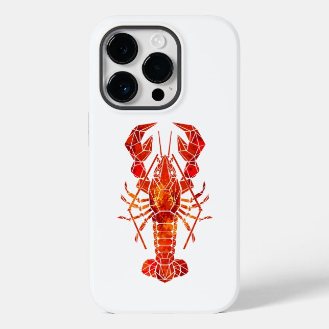 Red polygonal lobster Case-Mate iPhone case (Back)