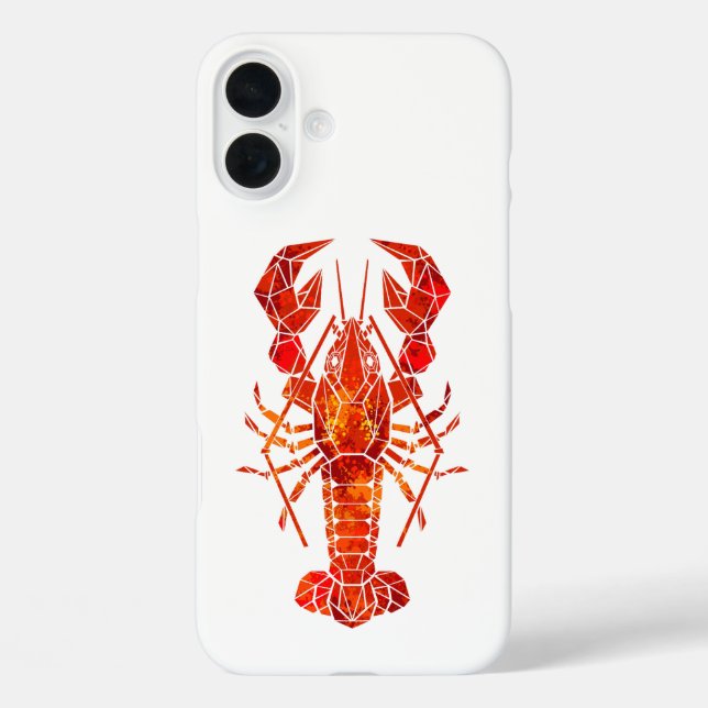 Red polygonal lobster Case-Mate iPhone case (Back)