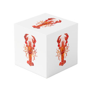 Red polygonal lobster cube