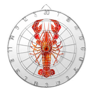 Red polygonal lobster dartboard