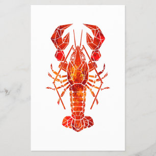 Red polygonal lobster flyer