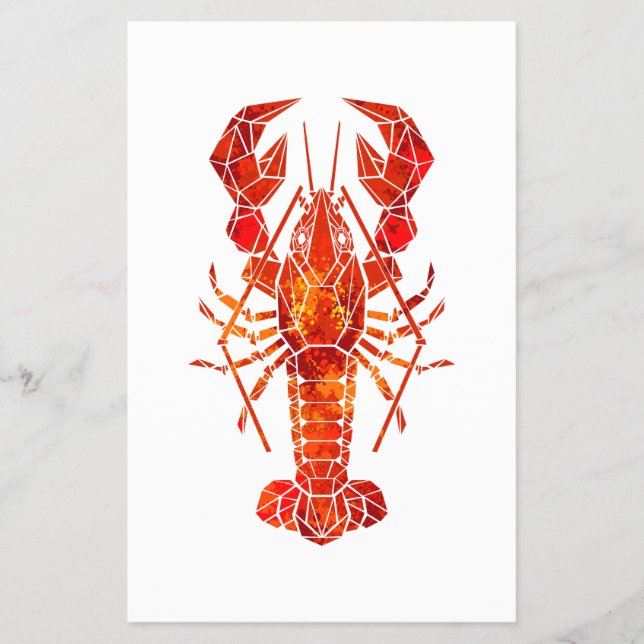 Red polygonal lobster flyer (Front)