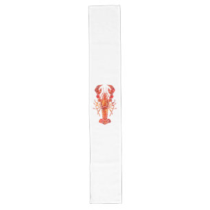 Red polygonal lobster long table runner