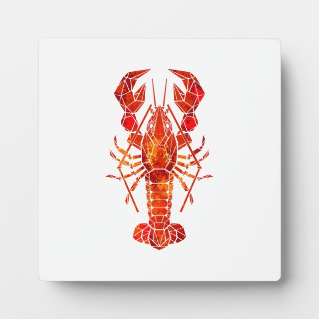 Red polygonal lobster plaque (Front)
