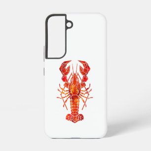 Red polygonal lobster samsung galaxy case