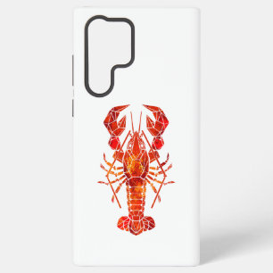 Red polygonal lobster samsung galaxy case