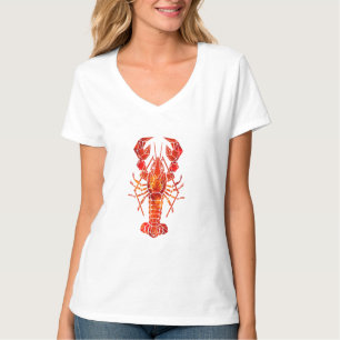 Red polygonal lobster T-Shirt